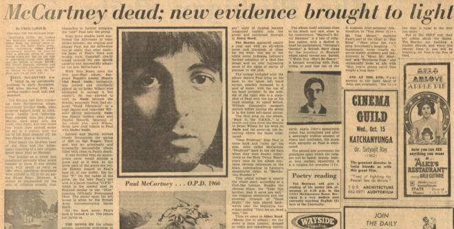 The Paul McCartney Death Rumor